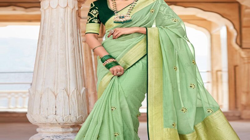 Pista Colour Sarees